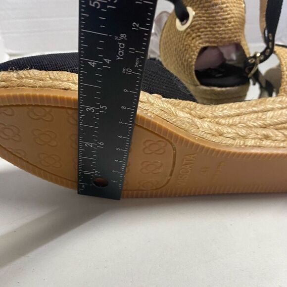 VISCATA Barcelona Women’s Wedge Espadrilles Size 41 US Size 10-10.5 Black New - Picture 7 of 12